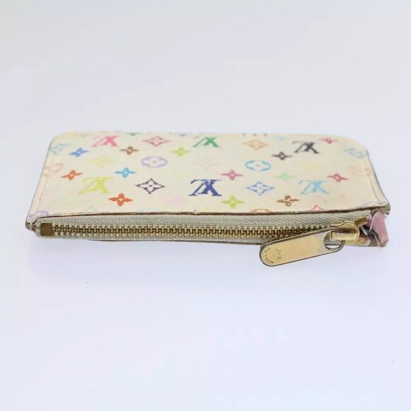 LOUIS VUITTON Multicolor Pochette Cles NM Coin Purse White - Picture 4 of 7